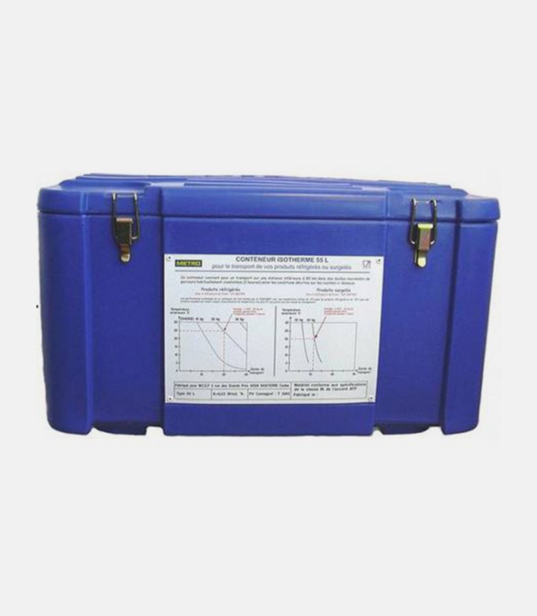 Conteneur isotherme bleu 65 litres