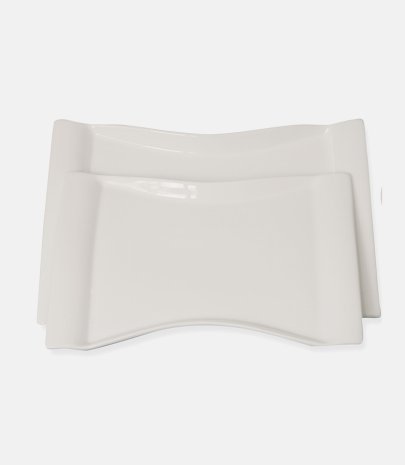 Plateau porcelaine rectangle 40 x 28 cm