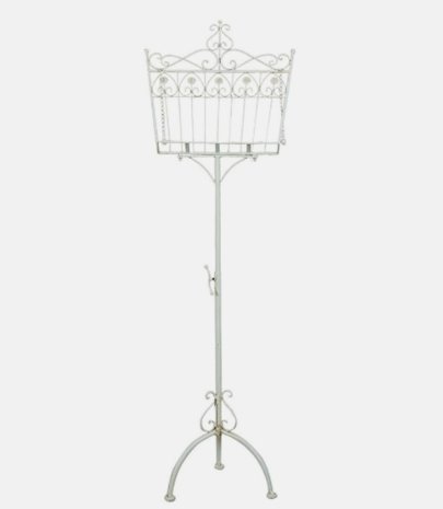 Pupitre fer forgé blanc H 112 cm