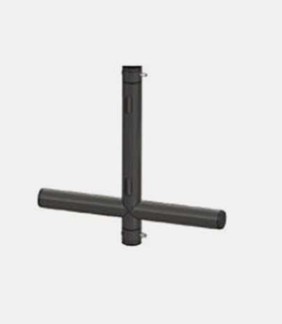 Tube en T noir pour structure carrée 1.50 m